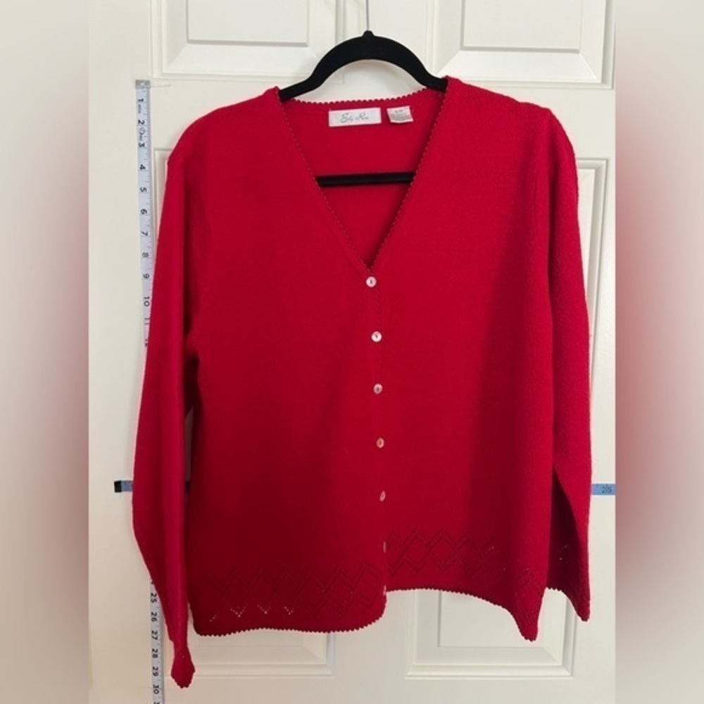 Emily Rose Cardigan, Red, size Medium